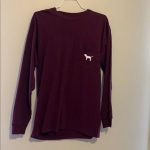 PINK maroon long sleeve shirt